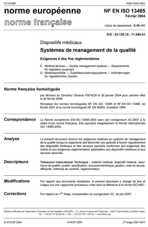 Cliquez pour revenir à la page "Norme iso 13485"